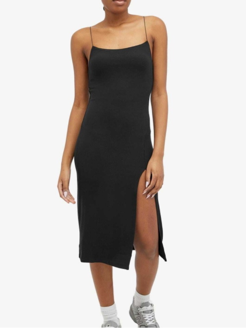 NWT Joah brown strappy slit midi dress